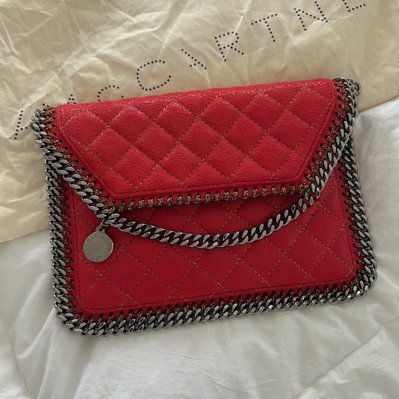 Stella McCartney Crossbody & Clutch Red EUC - Picture 7 of 7